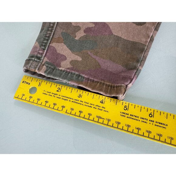 Anthropologie Camo Pants Women's Size 28 30X28 Jefferson Slim Utility Button Fly - Picture 9 of 10